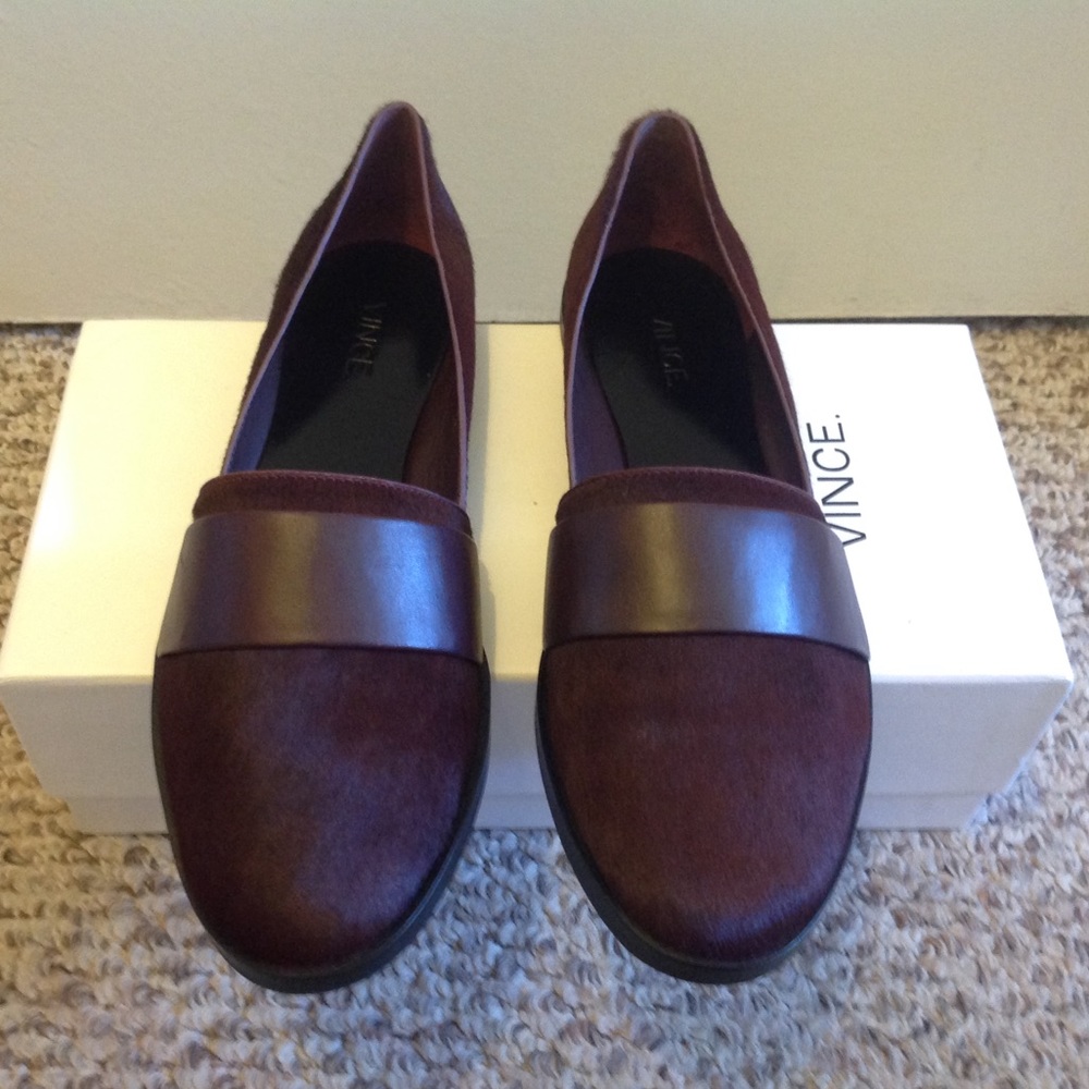 NIB Vince 'Fig' Color Calf Hair 'Mason' Flats 8M